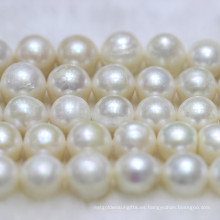 12-15mm a + redonda grandes filamentos de perlas de agua dulce natural E180004